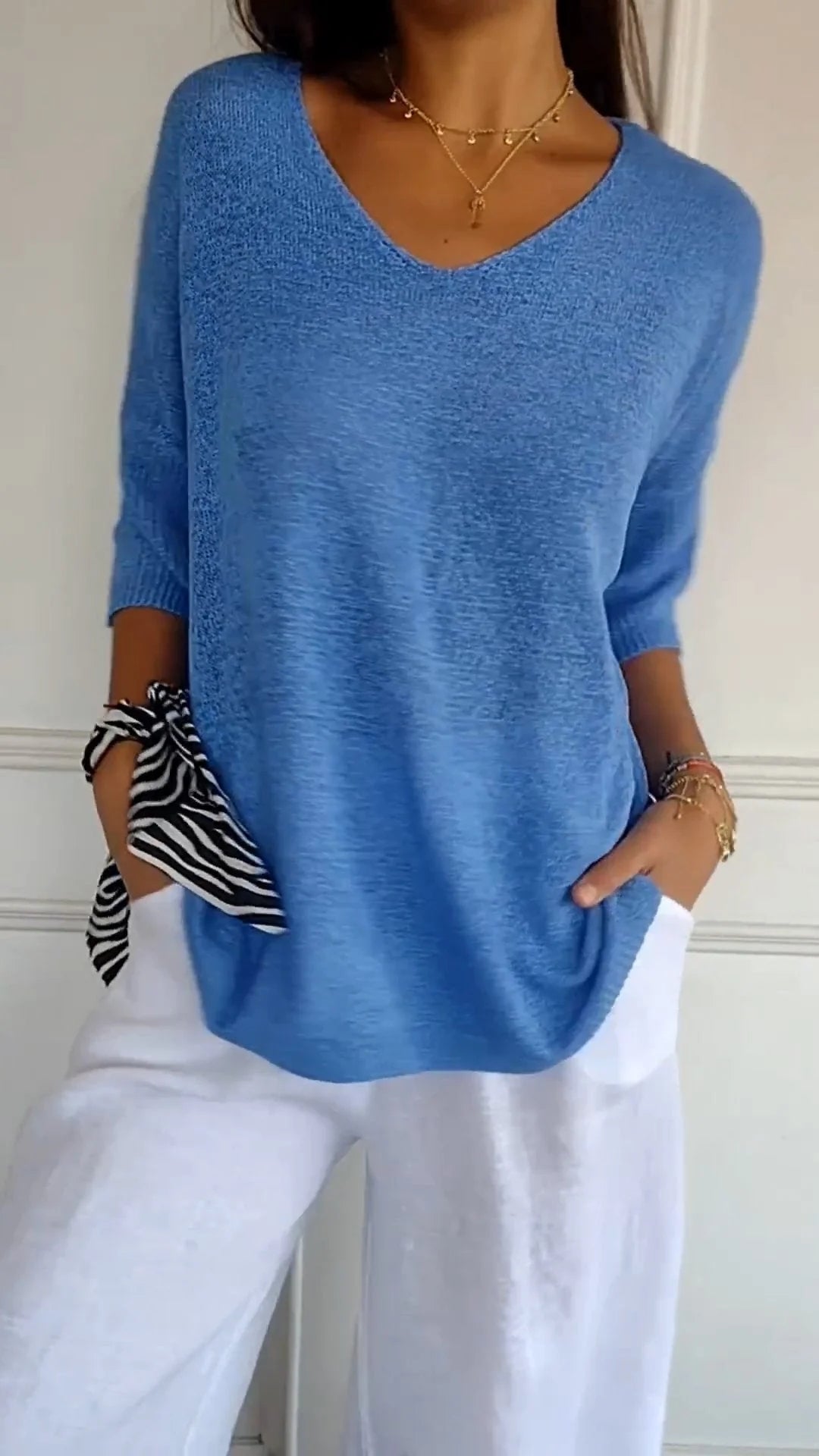 Flora | Timeless V-Neck Top — Eleanor Mayfair (5)