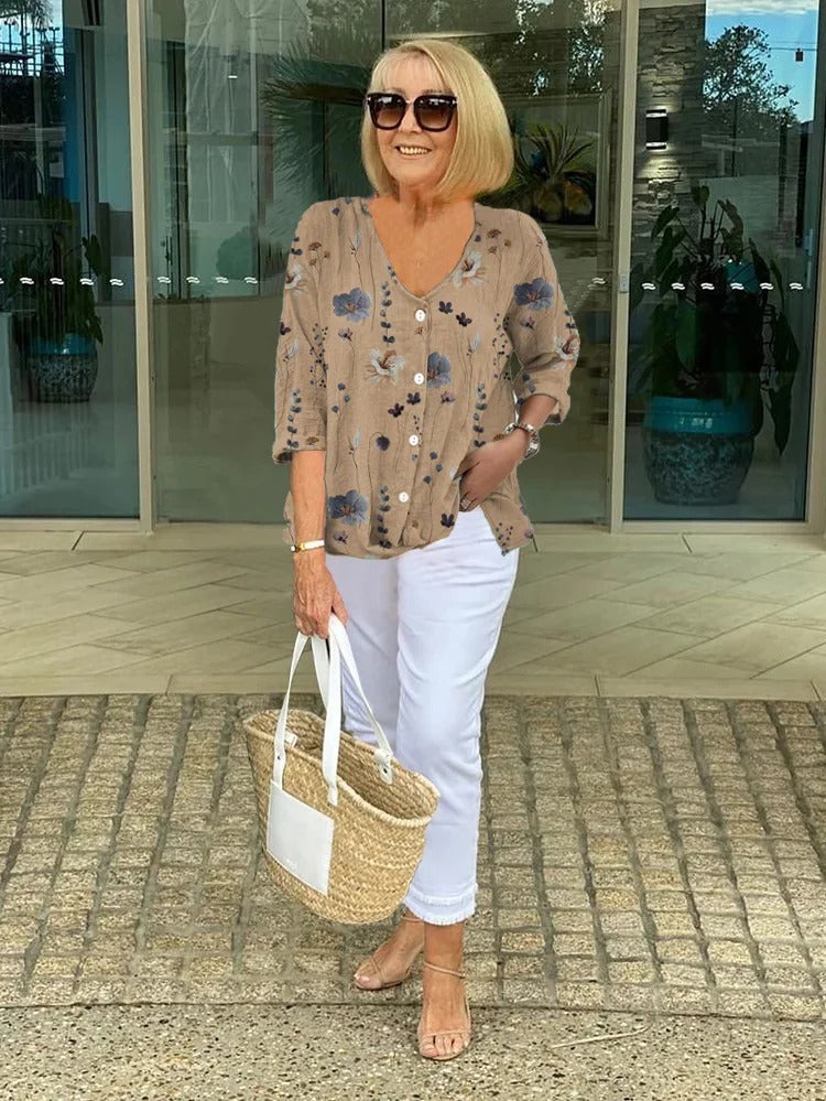Sophia | Elegant Floral Blouse — Eleanor Mayfair (2)