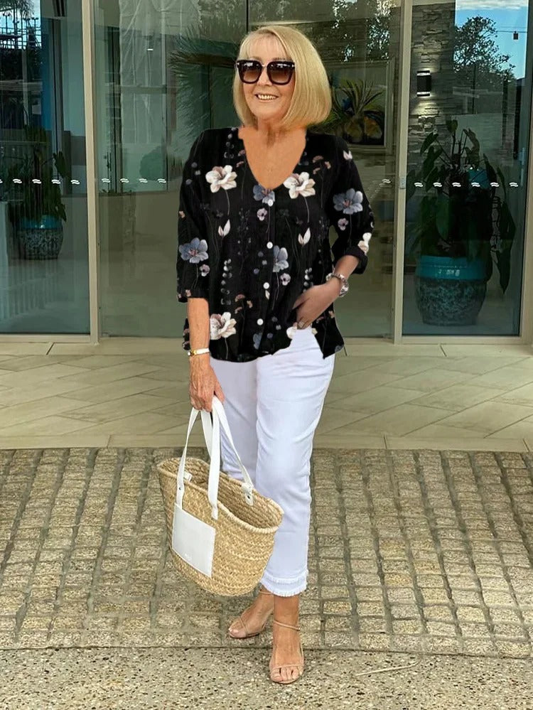 Sophia | Elegant Floral Blouse — Eleanor Mayfair (5)
