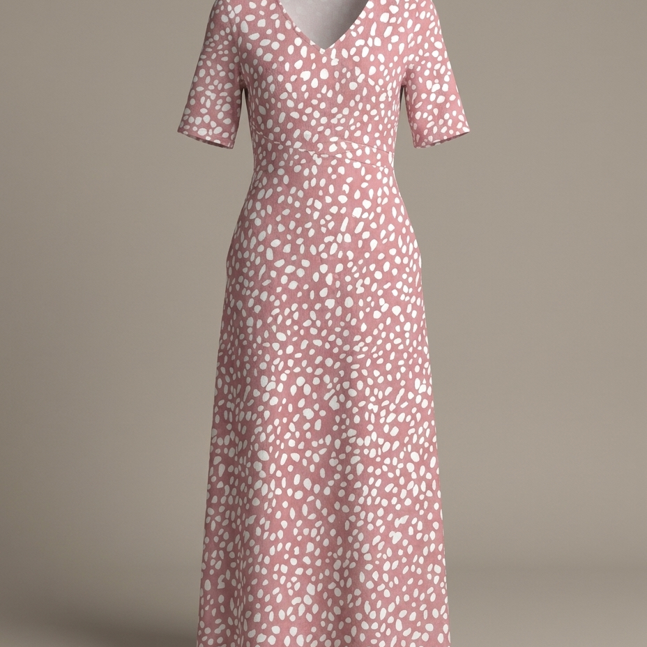 Ottilie | Flattering Polka Dot Midi - Eleanor Mayfair studio