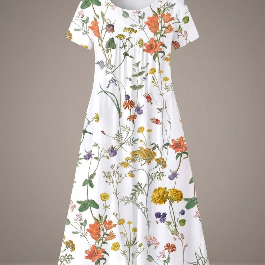 Vivienne | Flowing Floral Midi Dress - Eleanor Mayfair studio