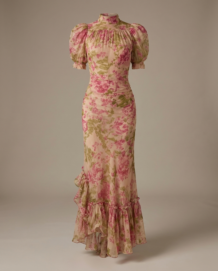 Eloise | Puff Sleeve Maxi Dress - Eleanor Mayfair studio
