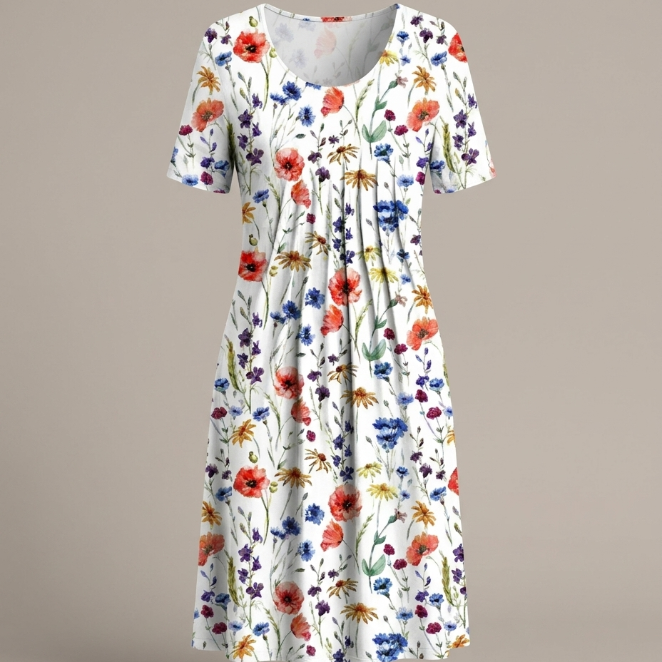 Harriet | Flattering Floral Day Dress - Eleanor Mayfair studio