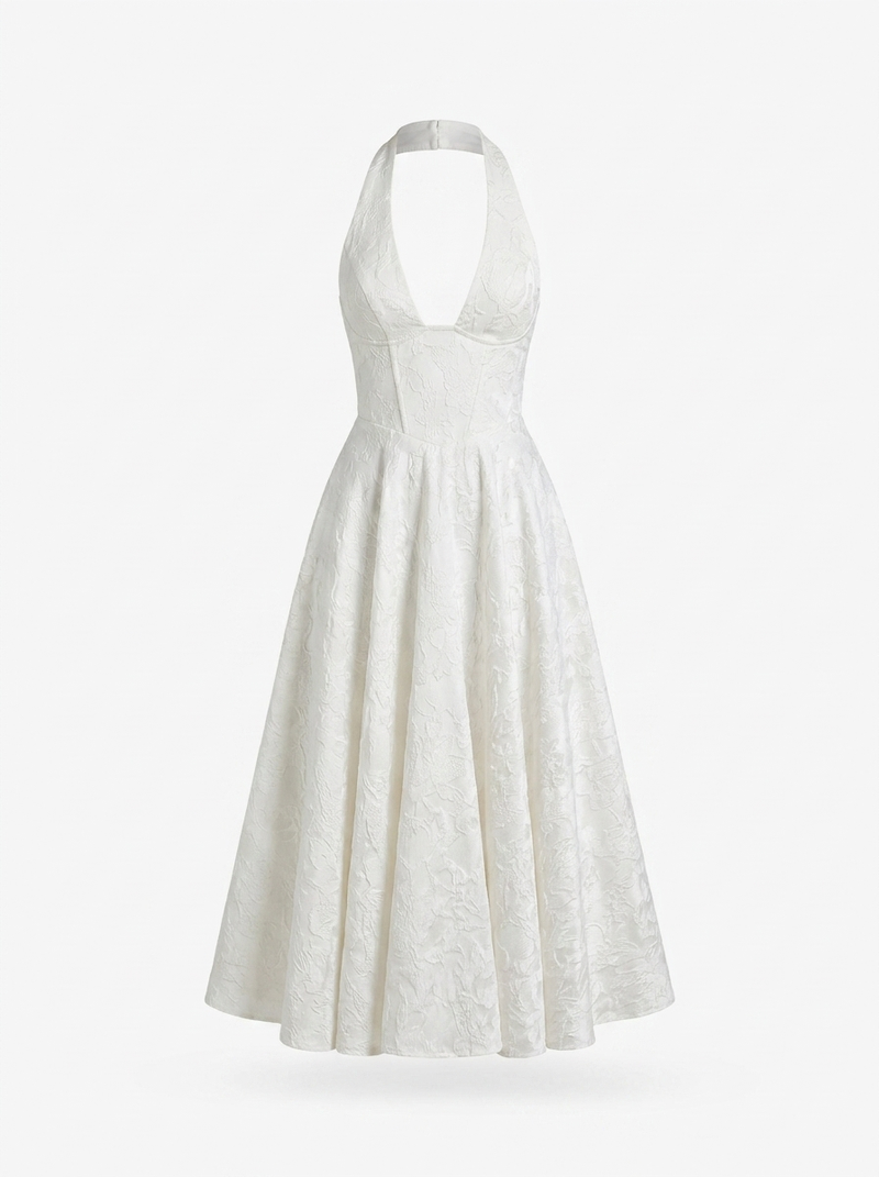 Violet | Embroidered Evening Dress - product photo