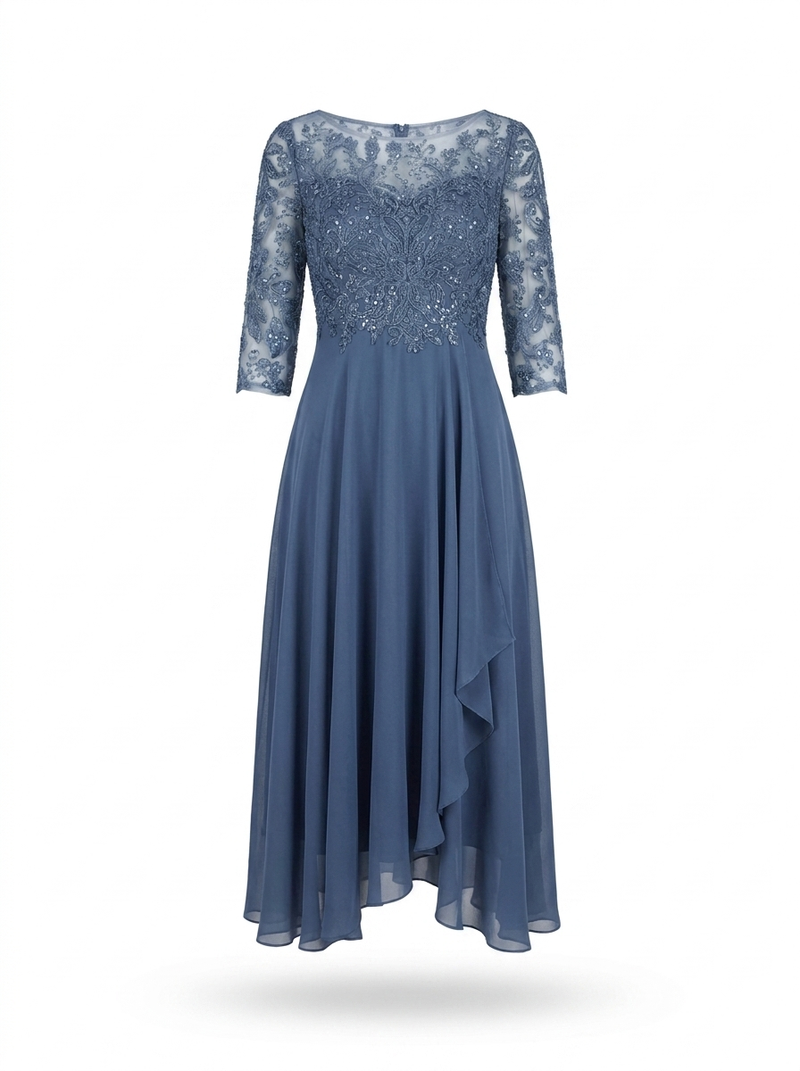 Delphine | Elegant Lace Evening Dress - product photo