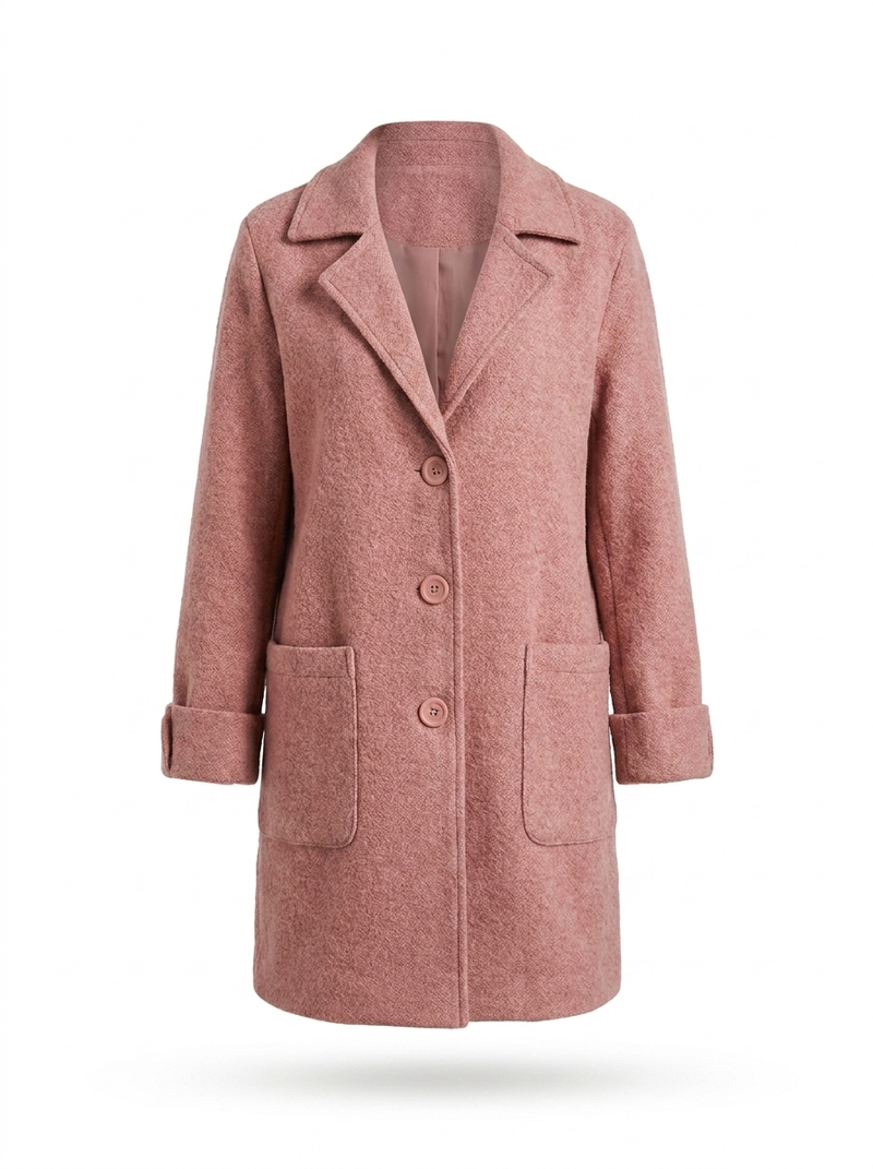 Elspeth | Button Front Lapel Coat - product photo