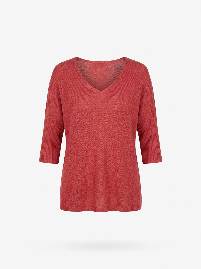 Flora | Timeless V-Neck Top - product photo