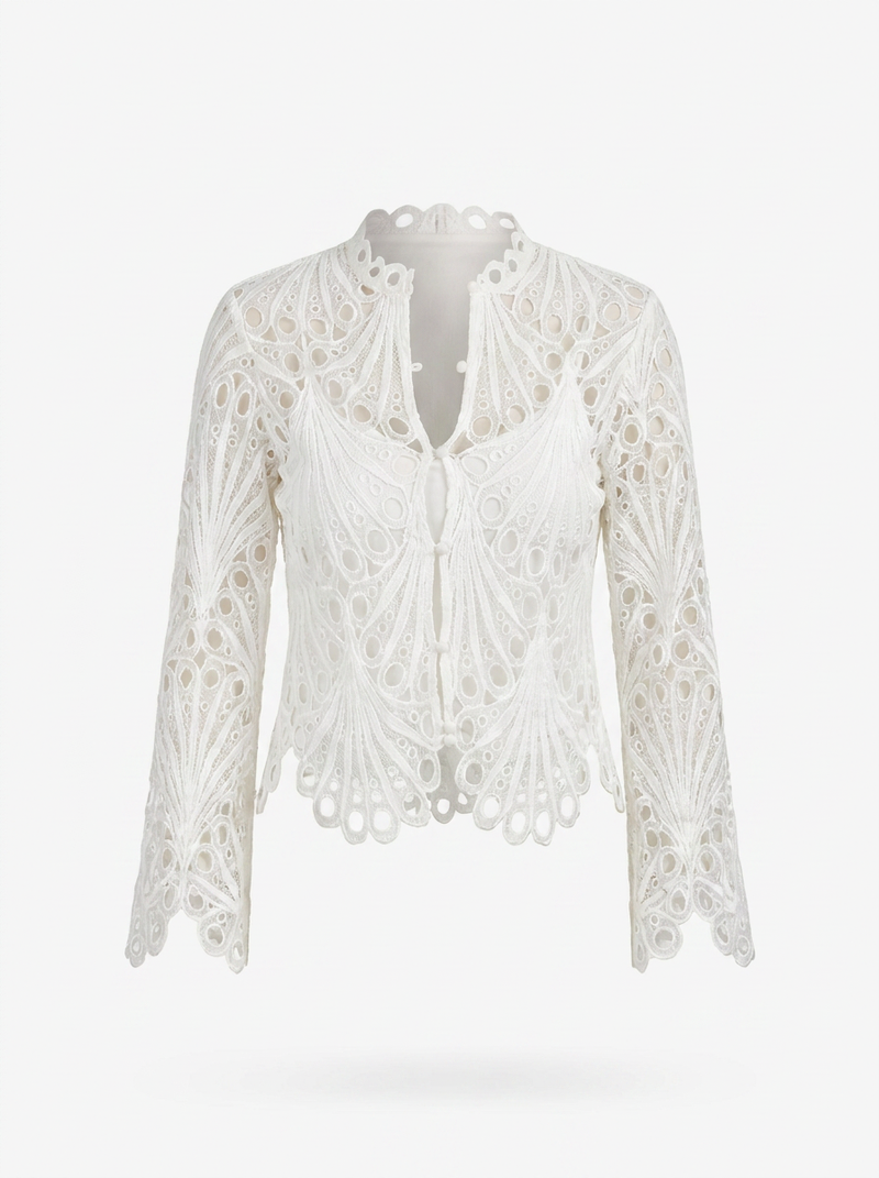 Celia | Modern Eyelet Blouse - product photo