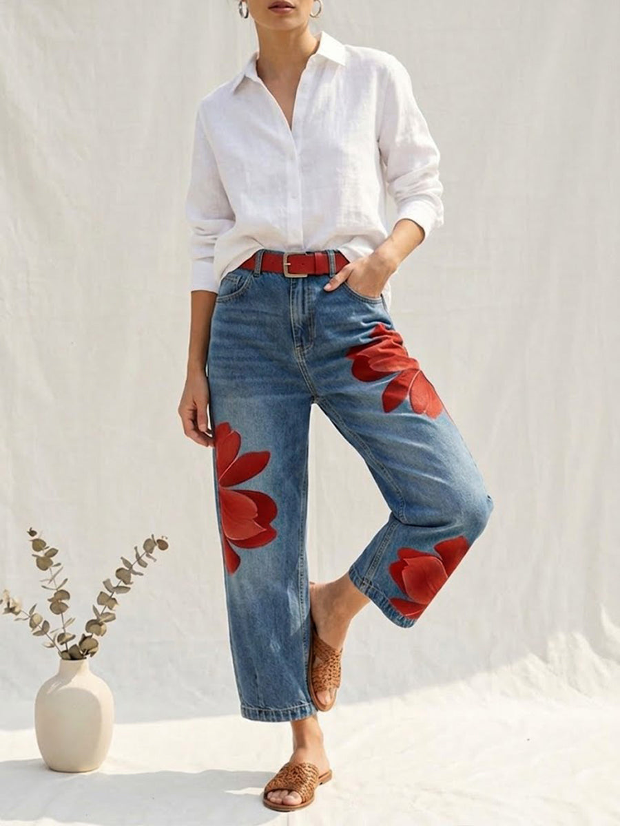 Sidonie | Elegant Floral Trousers — Eleanor Mayfair (5)