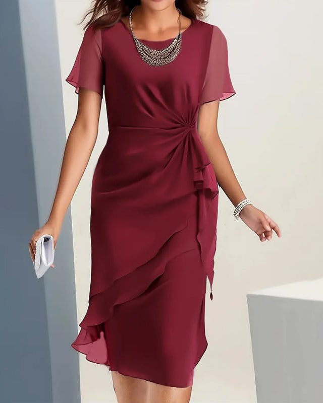 Josephine | Gathered Waist Midi Dress — Eleanor Mayfair (1)