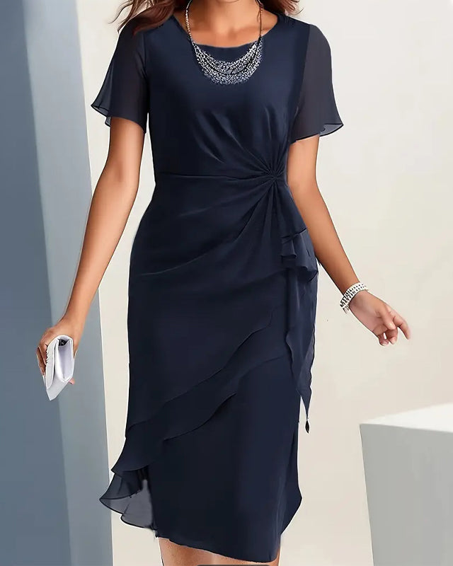 Josephine | Gathered Waist Midi Dress — Eleanor Mayfair (4)