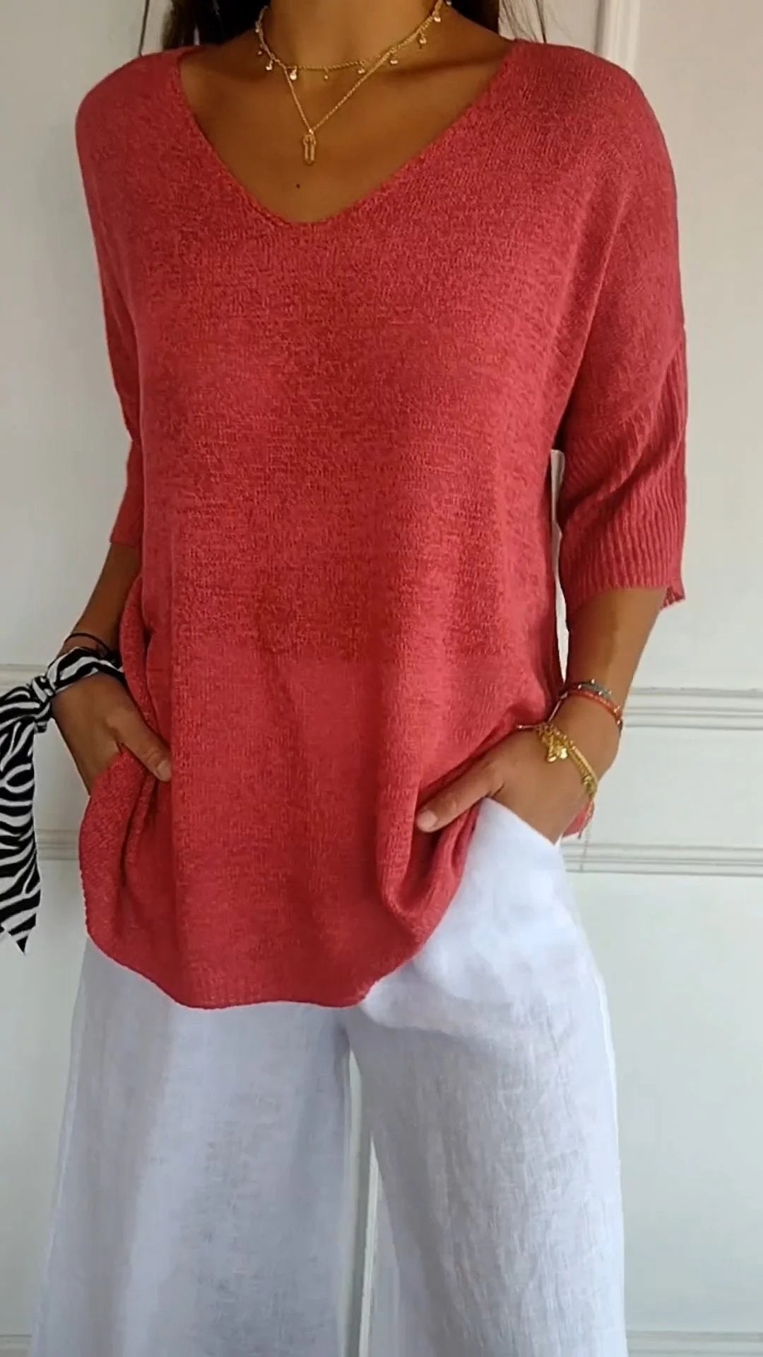 Flora | Timeless V-Neck Top — Eleanor Mayfair (1)