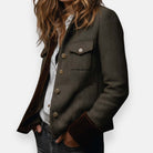 Henrietta | Velvet-Trimmed Tweed Jacket — Eleanor Mayfair (3)
