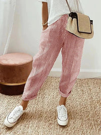 Loretta | Striped Wide Leg Trousers