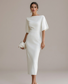 Beatrice | Elegant Midi Day Dress - Eleanor Mayfair studio
