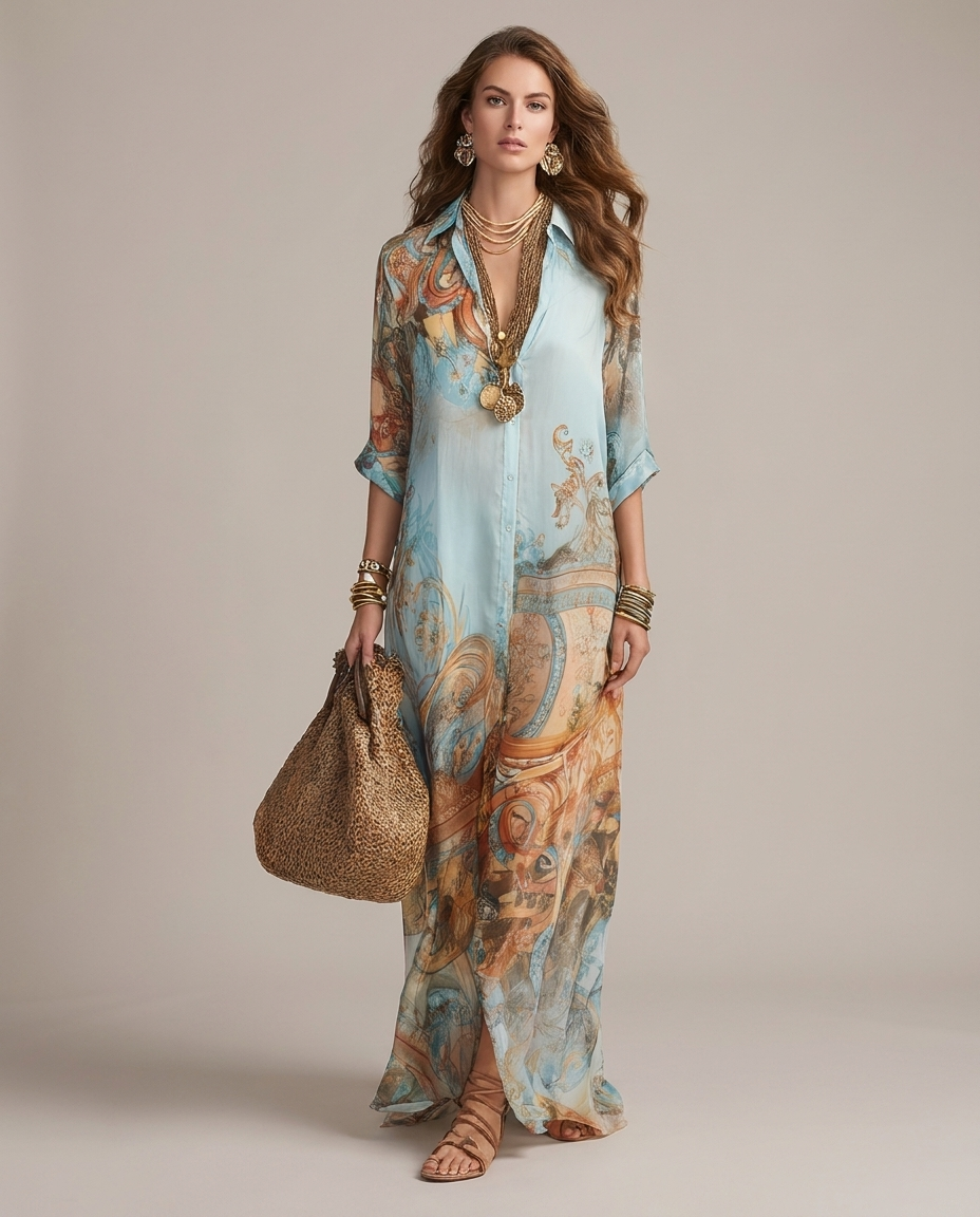 Penelope | Flowing Shirt Dress - Eleanor Mayfair studio