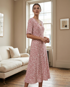 Ottilie | Flattering Polka Dot Midi - Eleanor Mayfair