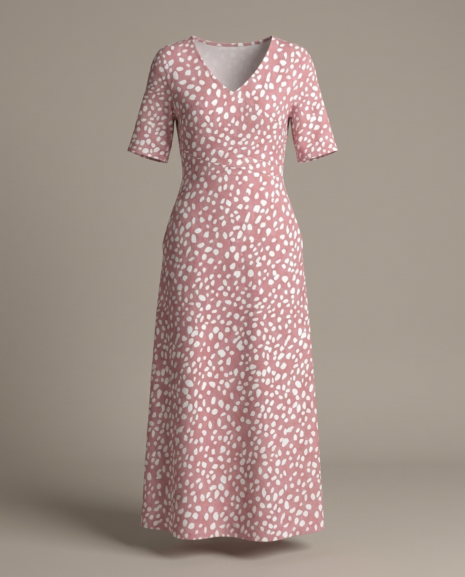 Ottilie | Flattering Polka Dot Midi - Eleanor Mayfair studio