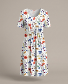 Harriet | Flattering Floral Day Dress - Eleanor Mayfair studio