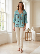 Sophia | Elegant Floral Blouse — Eleanor Mayfair