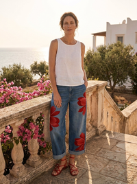 Sidonie | Elegant Floral Trousers