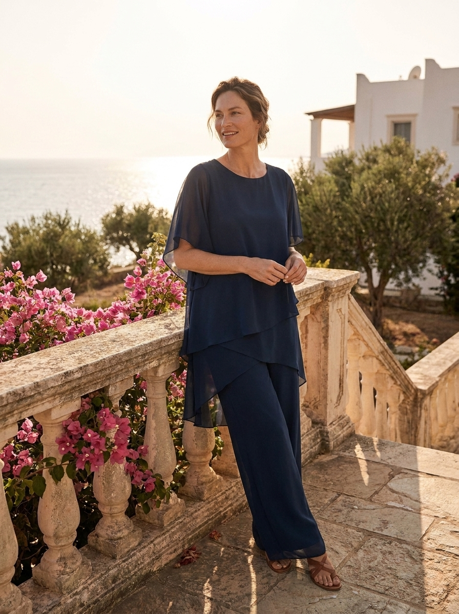 Shona | Draped Palazzo Suit
