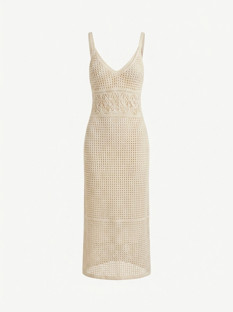Odette | Crochet Knit Beach Dress - product photo