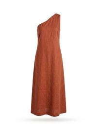 Thea | One-Shoulder Ruched Midi Dress
