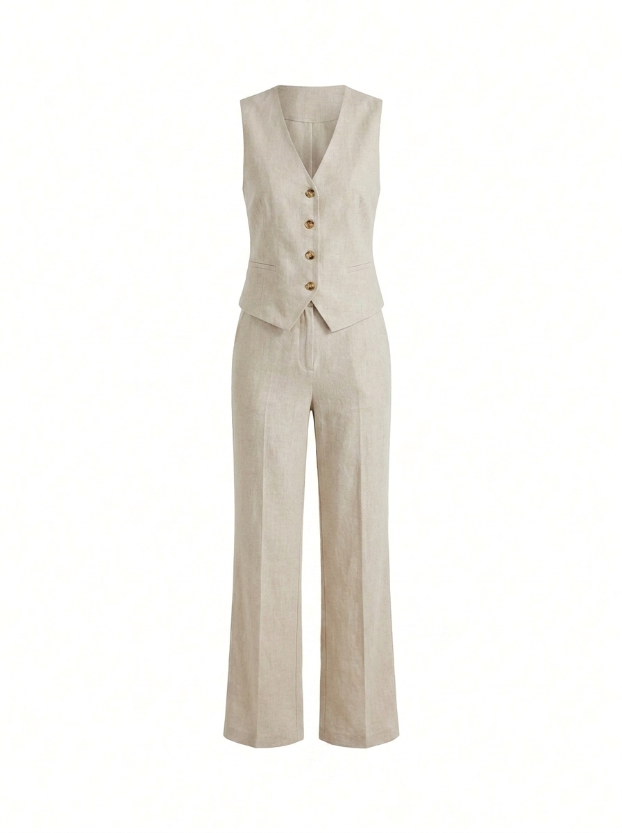 Petra | Tailored Linen Waistcoat