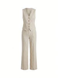 Petra | Tailored Linen Waistcoat