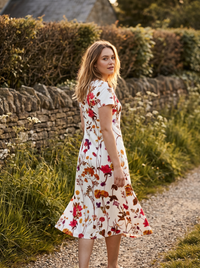 Vivienne | Flowing Floral Midi Dress