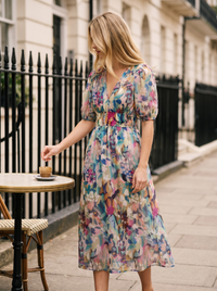 Isadora | Flattering Floral Midi Dress