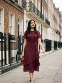 Josephine | Gathered Waist Midi Dress