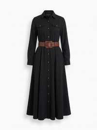 Edith | Chic Belted Shirt Dress