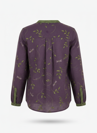 Bianca | Vintage Leaf Print Shirt