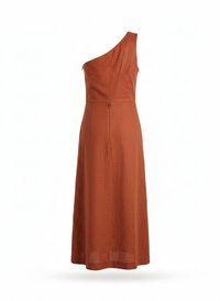 Thea | One-Shoulder Ruched Midi Dress