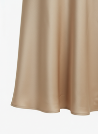 Ines | Bias-Cut Satin Slip Skirt
