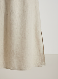 Celeste | Side-Slit Linen Midi Skirt