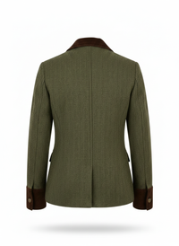 Henrietta | Velvet-Trimmed Tweed Jacket