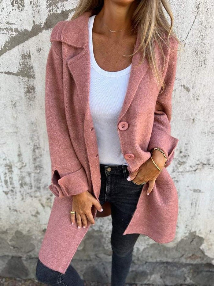 Elspeth | Button Front Lapel Coat — Eleanor Mayfair (1)