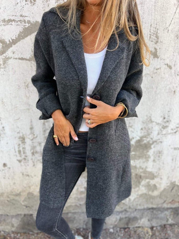 Elspeth | Button Front Lapel Coat — Eleanor Mayfair (3)